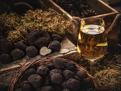 trufa negra con vino blanco