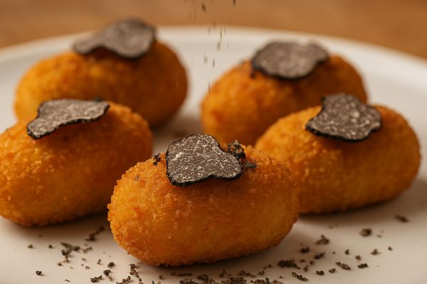 Croquetas de jamón ibérico con trufa negra