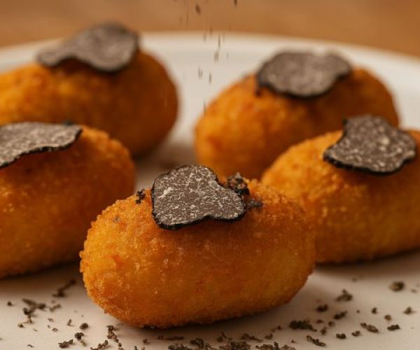 Croquetas de jamón ibérico con trufa negra